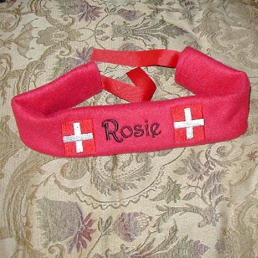 Custom Personalized Embroidered Dog Collar Sleeves