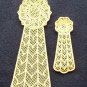 Choice of Monthly Embroidered Lace Year of Bookmarks Set of Large and Small