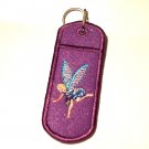 Embroidered Fairy Lip Balm or Lighter Holder Key Chain