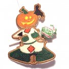 Embroidered Pumpkinhead scarecrow dummy holder