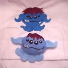 Embroidered Monster Pillowcase and Stuffie Set