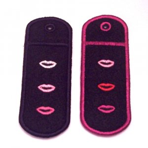 Embroidered Keychain Chapstick or Lighter Holder