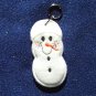Embroidered Snowman Lipbalm, USB Drive, or Lighter Holder Keychain or Backpack clip