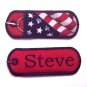 Double sided Embroidered USB, Lip Balm, Chapstick, or Lighter Holder Keychain