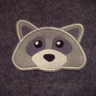 Embroidered Raccoon Face Sew on Patch