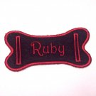Embroidered Bone Dog Collar Slide