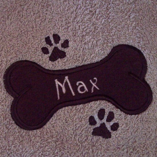 Personalized Embroidered Dog Bath Towel