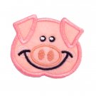 EMBROIDERED BABY PIG FACE PATCH