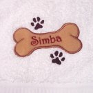 Small Personalized Embroidered Dog Bath Towel