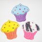 EMBROIDERED CUPCAKE IRON ON PATCH