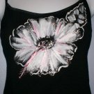 Black/ White Hibiscus Camisole