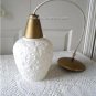 Vintage Creased White Glass Eames Era Ceiling Lamp