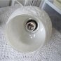 Vintage Creased White Glass Eames Era Ceiling Lamp