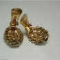 Vintage Aurora Borealis Rhinestones Oval Clip Earrings 50s