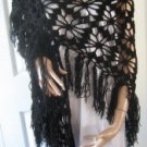 Vintage Black Hand Made Shawl MUST SEE Vintage Black Hand Made Shawl MUST SEE