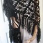 Vintage Black Hand Made Shawl MUST SEE