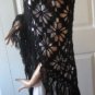 Vintage Black Hand Made Shawl MUST SEE