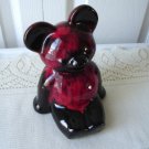 Vintage Red/Brown Pottery Teddy Bear Bank Evangeline?