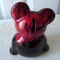 Vintage Red/Brown Pottery Teddy Bear Bank Evangeline?