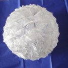 Vintage White Ribbon Spaghetti Spun Lucite  Ball Shade
