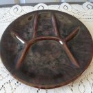 Vintage Brown  Fondue/Sushi Plate Beauceware  #2343