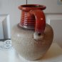 Vintage Orange/Beige Lava Pottery Vase West Germany