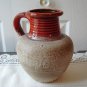 Vintage Orange/Beige Lava Pottery Vase West Germany