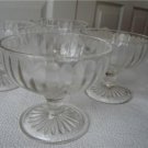 Vintage Hazel-Atlas Ribbon Crystal 4 Footed Sherbet Cup