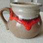 Laurentian Pottery Red/Brown Lava Cup 70s Vintage