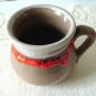 Laurentian Pottery Red/Brown Lava Cup 70s Vintage