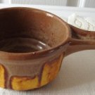 Vintage Laurentian Pottery Lava Yellow Onion Soup Dish