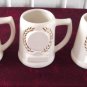Vintage Beauce Pottery 3 Laurel Trophy Beer Mugs #3414
