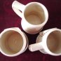 Vintage Beauce Pottery 3 Laurel Trophy Beer Mugs #3414