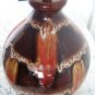 Vintage Brown/Red Lava Pottery Table Lamp 70's