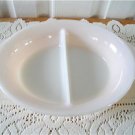 Vintage Fire King Divided Peach Lustre Dish