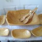 Vintage Huge Wood Salad bowl Set So Retro!
