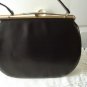 Vintage Dark Brown Leather Purse Handbag Cortini 60's