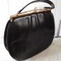 Vintage Dark Brown Leather Purse Handbag Cortini 60's