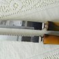 Vintage Yellow/Black Bakelite Carving/Bread Knives