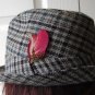 Vintage Black/Grey Plaid Men Hat 6 ¾ S Biltmore