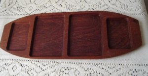Vintage Teak Wood Tray Denmark Dansk Era