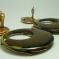 Vintage Green Swirl Lucite Hoops/ Parrots Clip Earrings