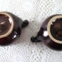 Vintage Brown Beauceware Sugar Bowl Creamer #1415 S, C