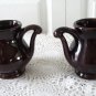 Vintage Brown Beauceware Sugar Bowl Creamer #1415 S, C