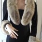 Vintage SilverSaphire Mink Fur Collar/Cuffs 60s