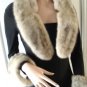 Vintage SilverSaphire Mink Fur Collar/Cuffs 60s