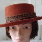 Vintage Rust Felt Women Hat Medium Georgette