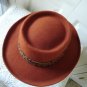 Vintage Rust Felt Women Hat Medium Georgette
