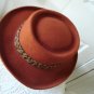 Vintage Rust Felt Women Hat Medium Georgette