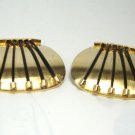 Vintage Goldtone Massive Clip Earrings 70's Vintage Goldtone Massive Clip Earrings 70's
